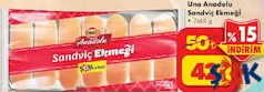 UNO ANADOLU SANDVİÇ EKMEĞİ 7X65 G indirimli fiyat UNO ANADOLU SANDVİÇ EKMEĞİ 7X65 G fiyat ve kampanya bilgisi